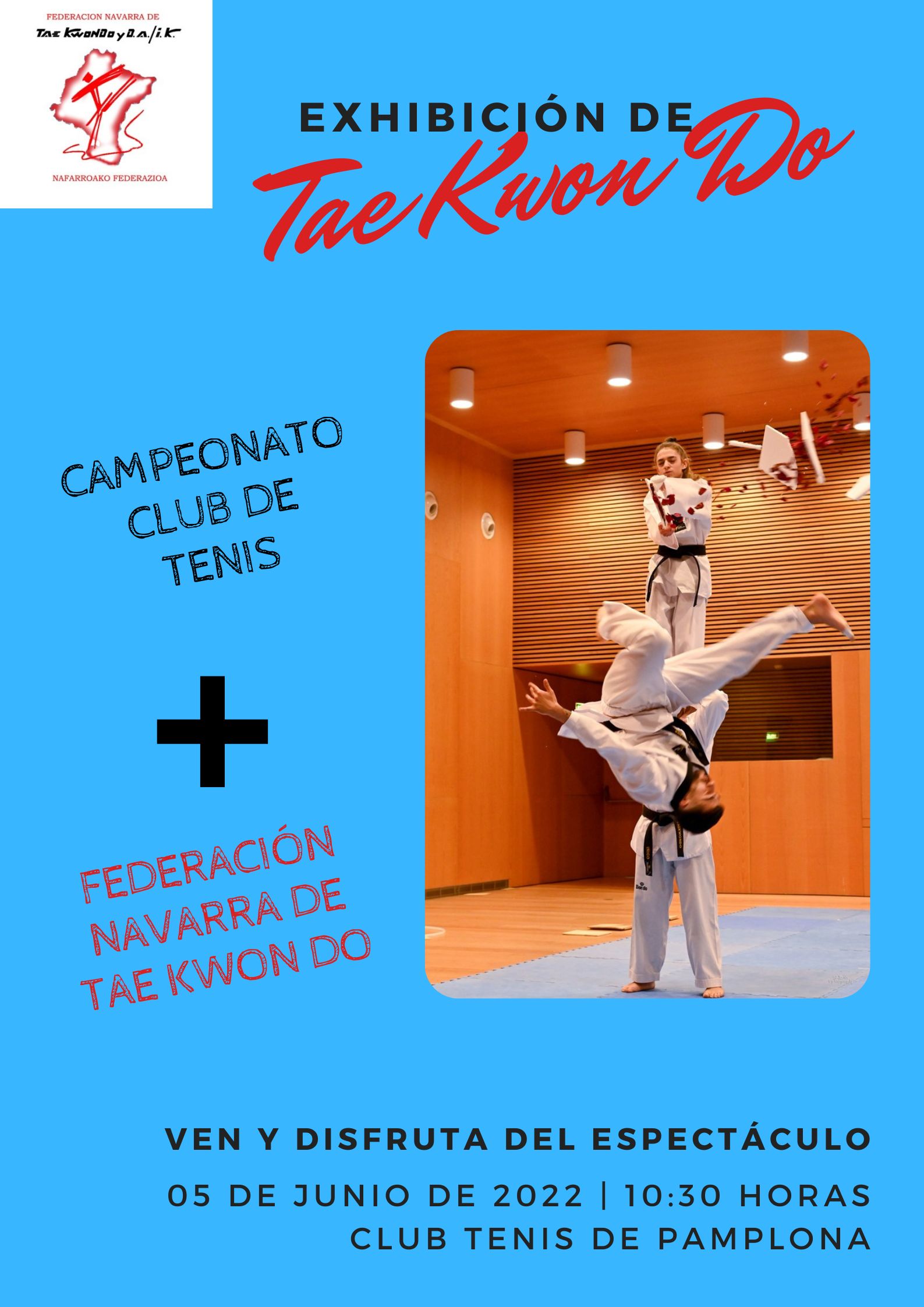EXHIBICI&Oacute;N DE TAEKWONDO EN ELCLUB TENIS PAMPLONA